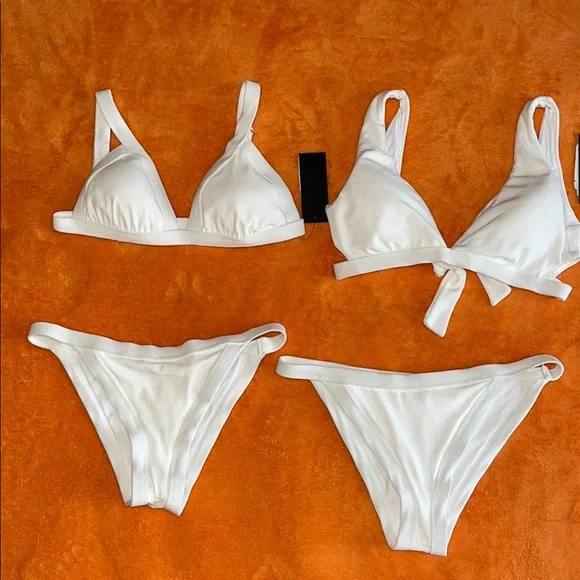 Gianni Bini Classic White Bikini Set - Picture 1 of 8